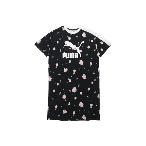 PUMA Short Sleeved Dresses Women's Black