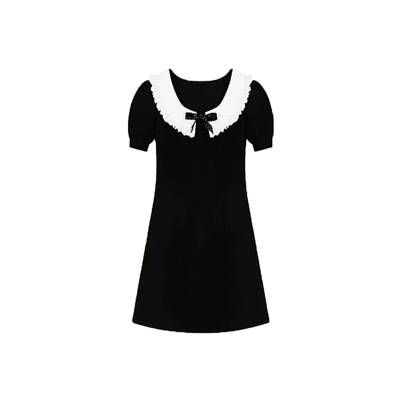 Incolore Short Sleeved Dresses Women's Black-0