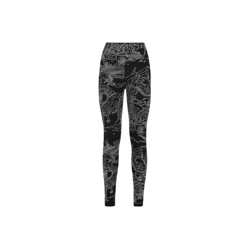 PHILIPP PLEIN Tattoo print Embellished Leggings-0