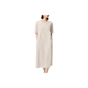 UNIQLO Short Sleeved Dresses Women's Light Beige