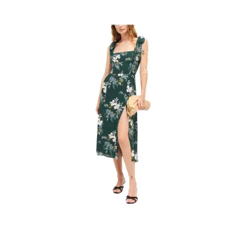 REFORMATION Slip Dresses Women's Portia/Dark Green