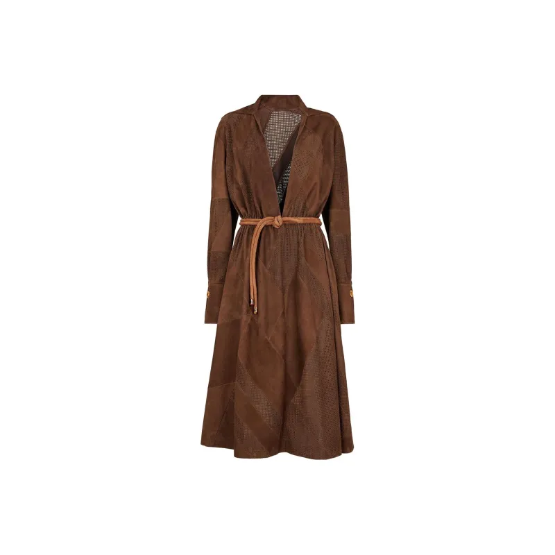 FENDI Long-Sleeved Dresses Women's Umber-0