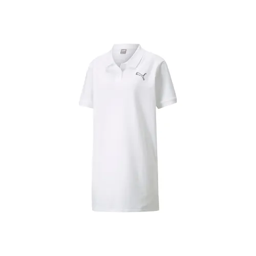 PUMA Short Sleeved Dresses Women's White