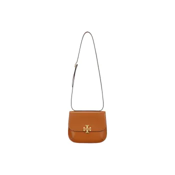 TORY BURCH Eleanor Slim Saddlebag Whiskey