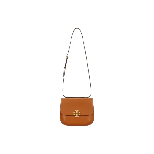 TORY BURCH Eleanor Slim Saddlebag Whiskey