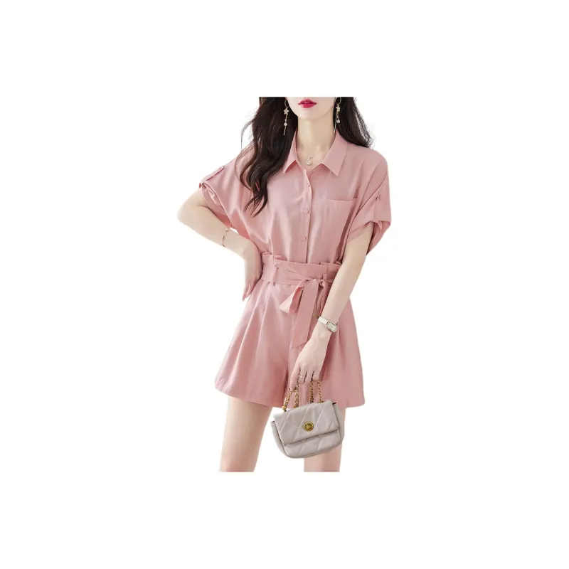 Still Quiet Shirt Matching Set Women's Pink-0