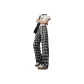 Black Plaid-Extended Length Pants