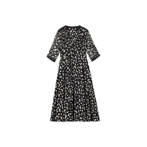 Mapping Short-Sleeved Dresses Women's Black