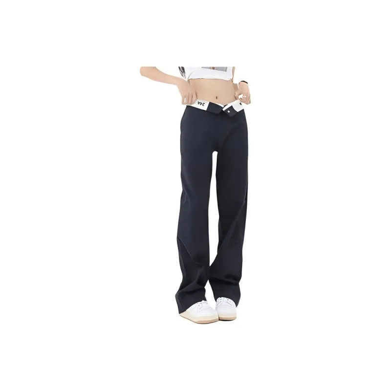 Kazakhstan Casual Pants Women's Khaki Navy Blue-1