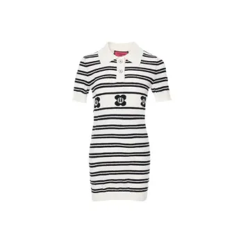 Laurence & Chico Short-Sleeved Dresses Women's Black White Stripes