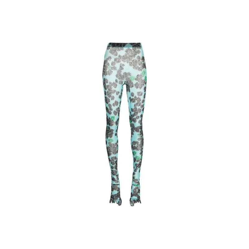 NATASHA ZINKO Pixel Roses Mesh Leggings-0