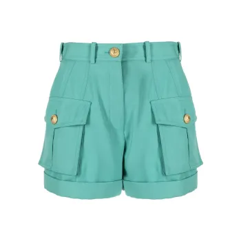 BALMAIN High Waisted Cargo Pockets Shorts