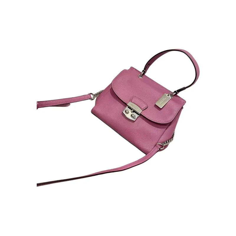 COACH Avary Leather Messenger Bag, Portable One Shoulder, Crossbody, Horseshoe Bag Small Size Women's Tulip-1