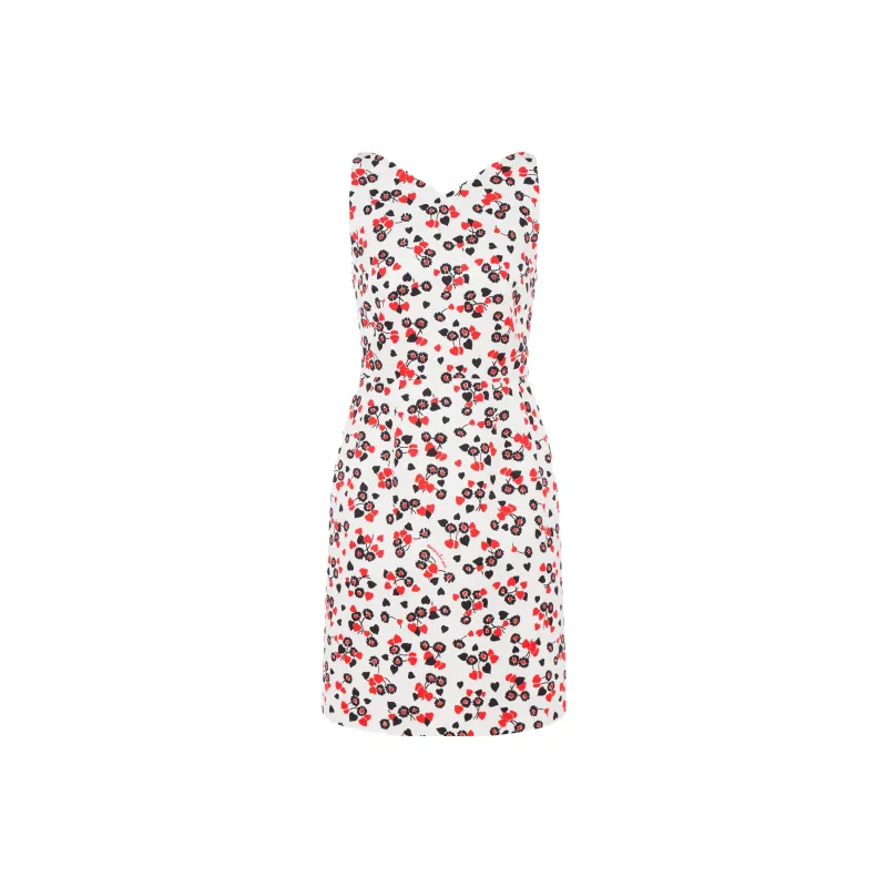 MOSCHINO Floral print Pussy bow Collar Top-0