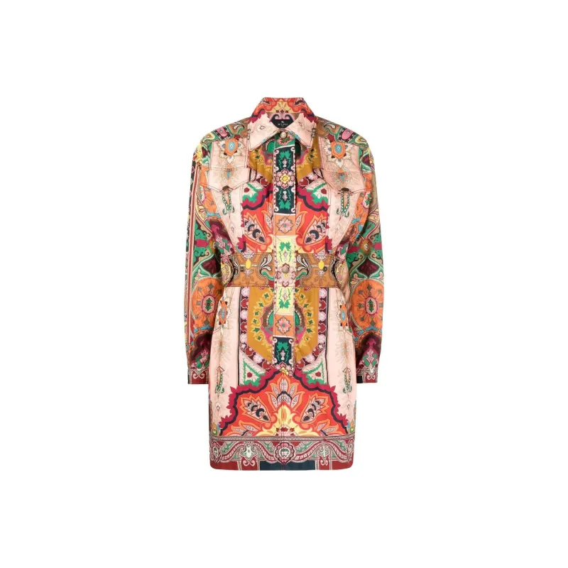 ETRO Long-Sleeved Dresses Women's Red-0