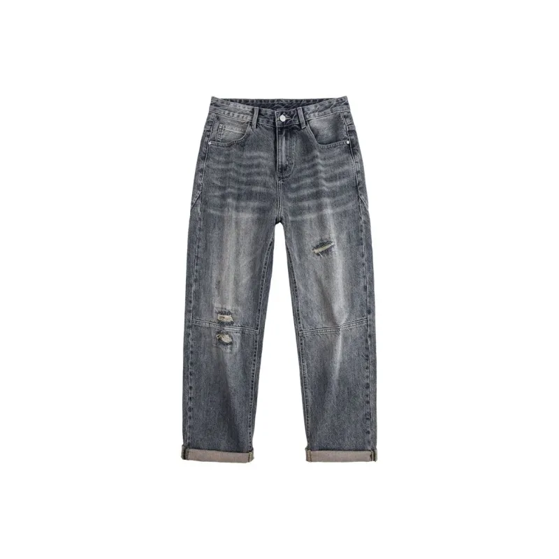 YINLEI Jeans Men Blue Gray-0