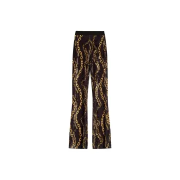 VERSACE JEANS COUTURE Chain-print Flared Leggings