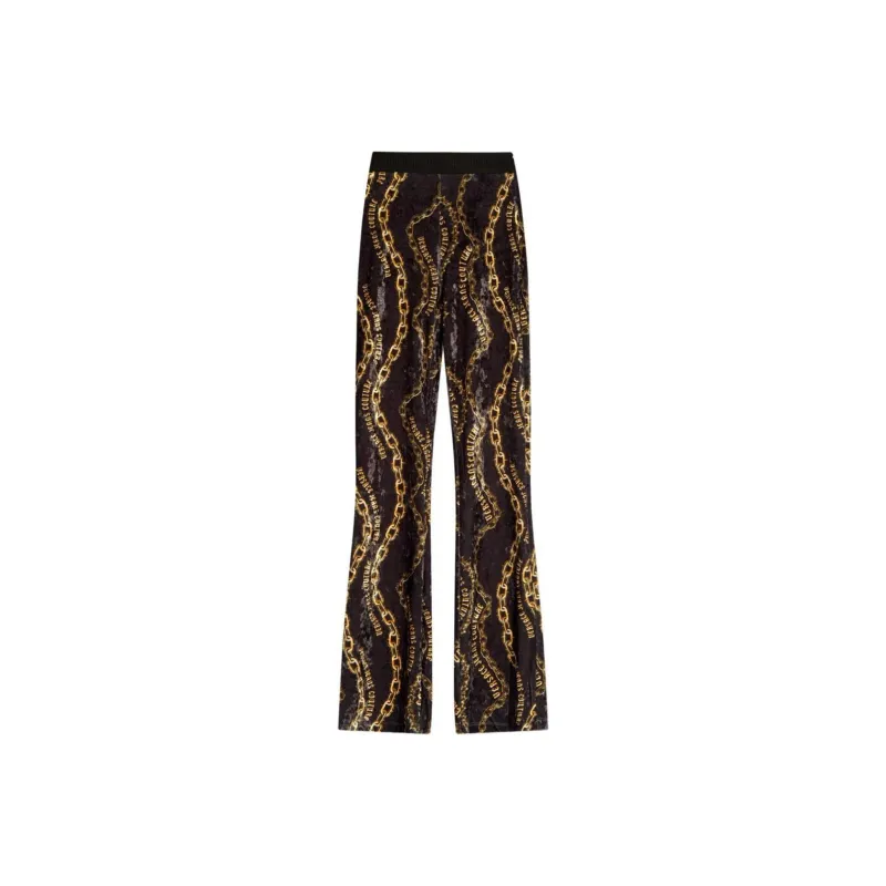 VERSACE JEANS COUTURE Chain-print Flared Leggings-0