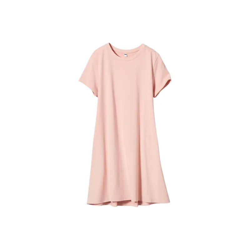 UNIQLO Short-Sleeved Dresses Women's Pink-0