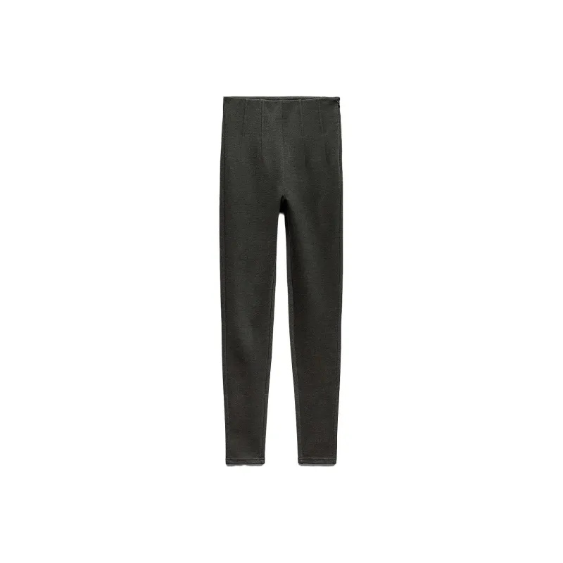 ZARA Leggings Women's Zebra Print Gray-0