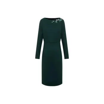 BBLLUUEE Long Sleeved Dress Women's Turquoise