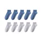 10 Pack (Blue Gray 5+Light Gray 5)