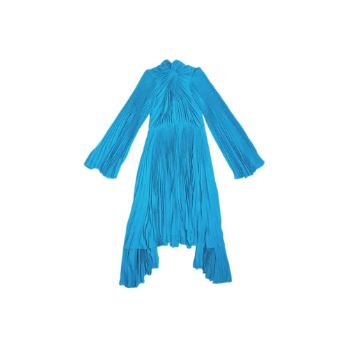 Balenciaga Red Carpet SS22 Long-Sleeved Dresses Women
s Blue