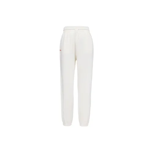 Anta x Kirsh Knitted Sports Pants Women's Ivory White