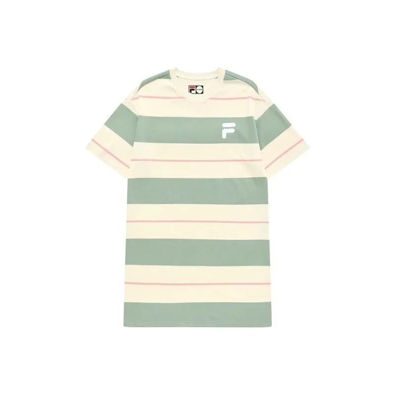 FILA FUSION TOKYO STUDIO Short-Sleeved Dresses Women's Rock Gray Green-0