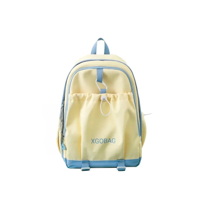 AIBAG Nylon Backpack Unisex White/Black/Purple/Yellow/Green/Brown-12