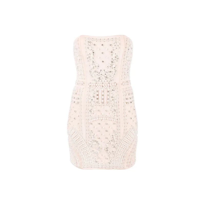 BALMAIN Sleeveless Dresses Women's Pink-0