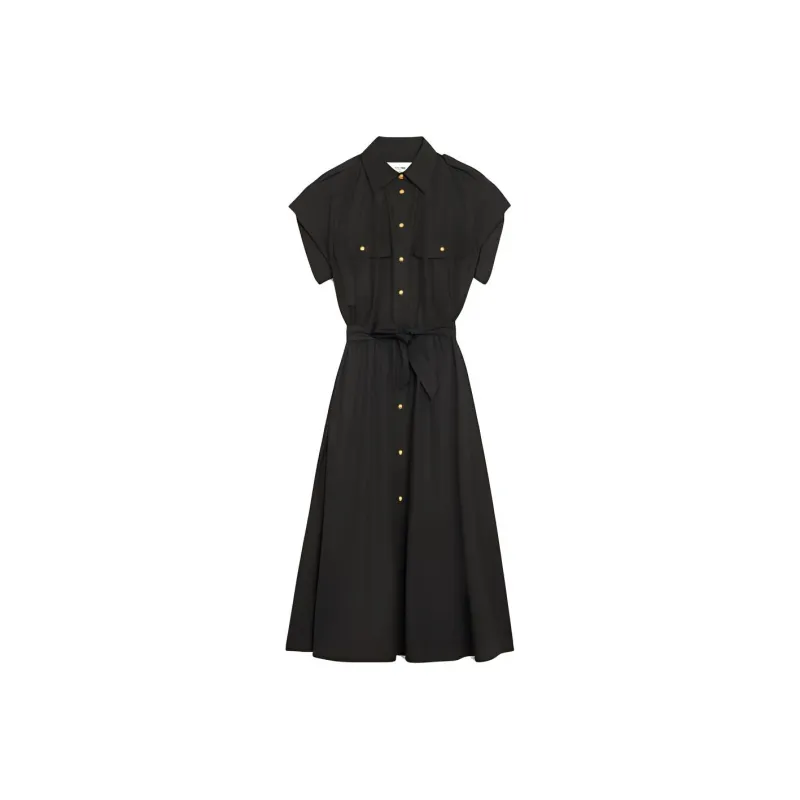 CELINE Short Sleeved Dresses Women's Black-0