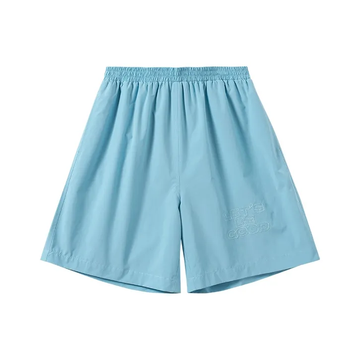 MeiHaoStore Casual Shorts Women's Blue Gray-0