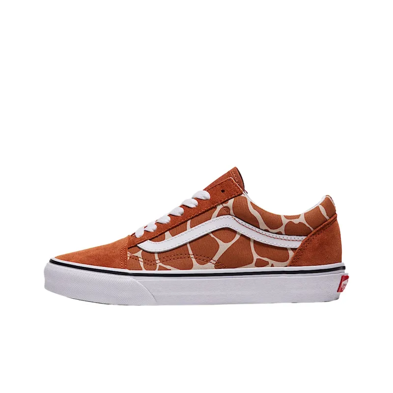 Vans Old Skool Low Top Skateboard Shoes Unisex Orange-0