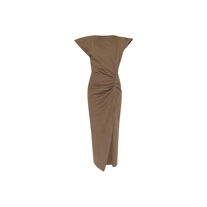 ISABEL MARANT Nadela Ruched Detailed Midi Dress-0