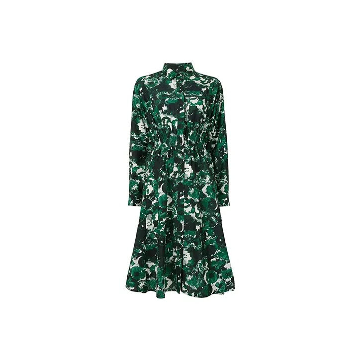 KENZO Long-Sleeved Dresses Women's Green-0