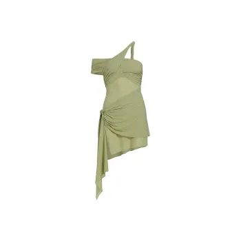 FREE PEOPLE Ronny Kobo Izel Dress Short-Sleeved Dresses Women's Pistachio Green