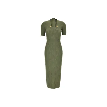 BALMAIN Openwork Knit Dress