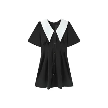Incolore Short Sleeved Dresses Women's Black