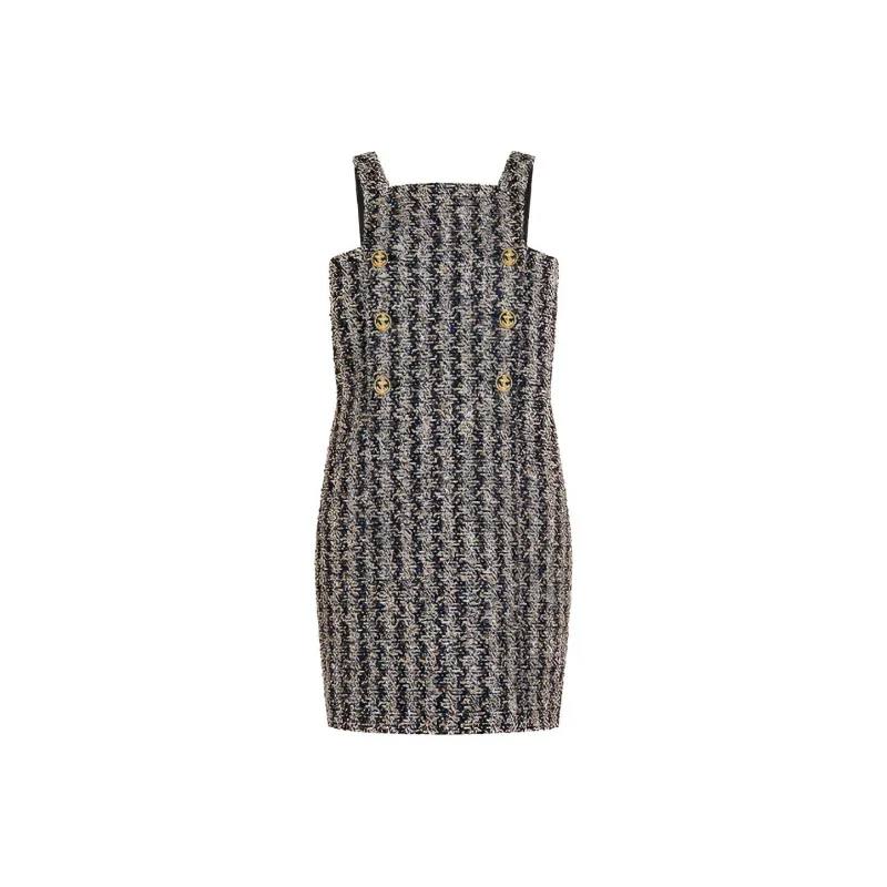 LOUIS VUITTON New Quarterly Products Of LV Sleeveless Dresses Women's Gray-0