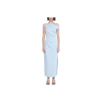 BEC+BRIDGE ROCHELLE ASYM MIDI DRESS Short Sleeved Dress Women's OLPHIN BLUE/Dolphin Blue