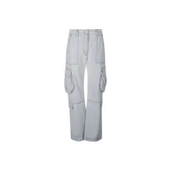 MSGM Mid Rise Straight Leg Cargo Jeans