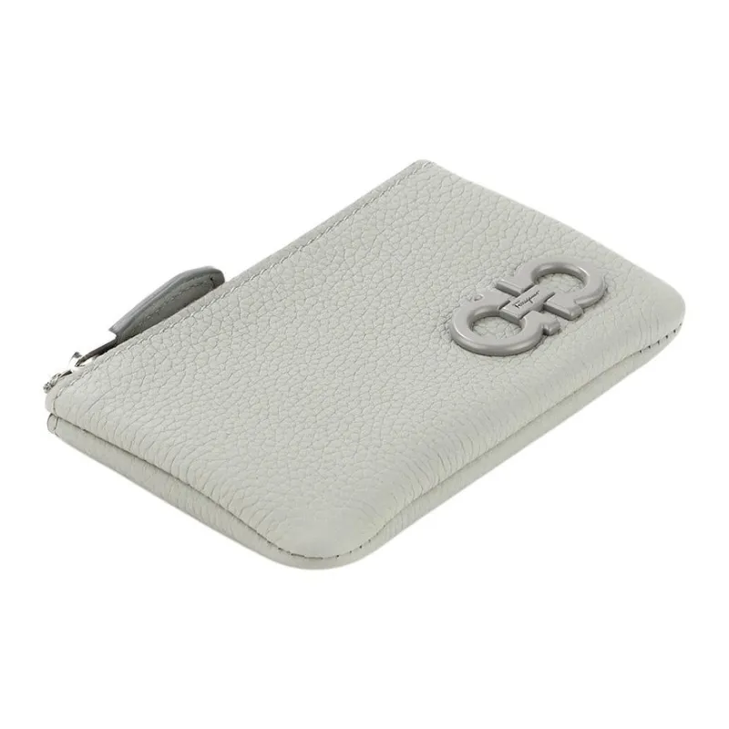 FERRAGAMO Cow Leather Wallet Men's Blue Gray-2