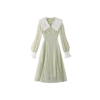 JINYE ORIENTAL Mid-Length Dress Fruit Green