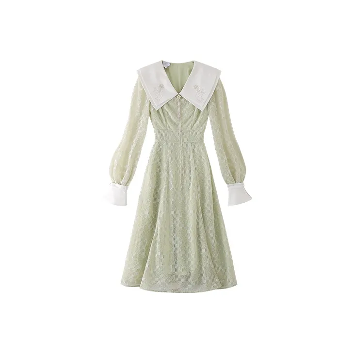 JINYE ORIENTAL Mid Length Dress Fruit Green-0