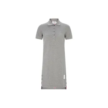 THOM BROWNE Asymmetric Hem Mini Polo Dress