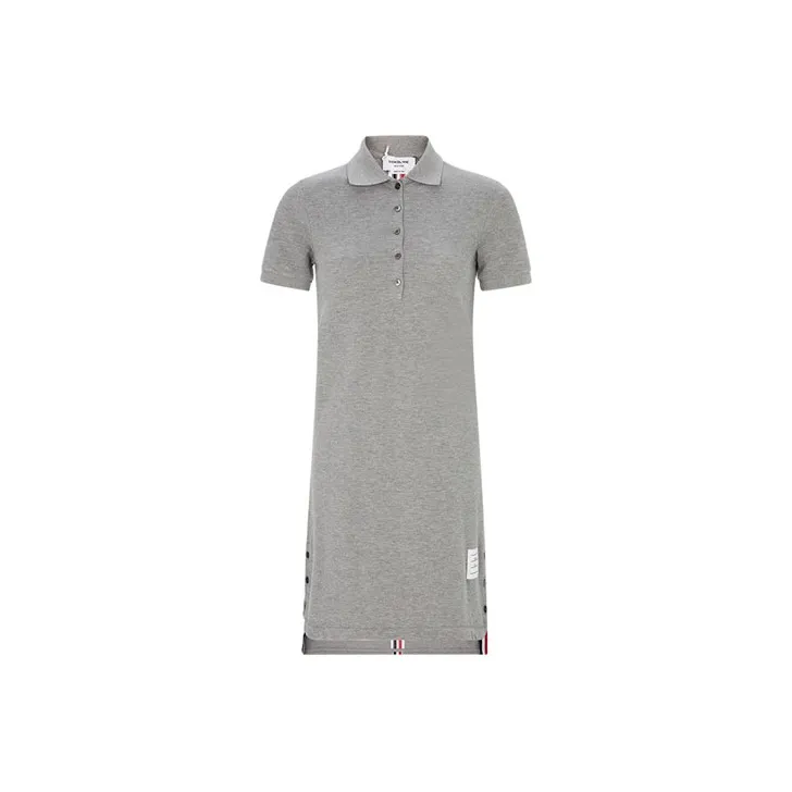 THOM BROWNE Asymmetric Hem Mini Polo Dress-0