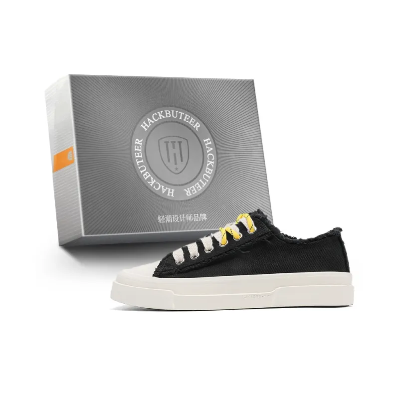 HACKBUTEER Low Top Canvas Shoes Men's Box Included-4