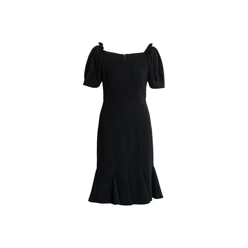 ROEYSHOUSE Short Sleeved Dresses Women's Black-0