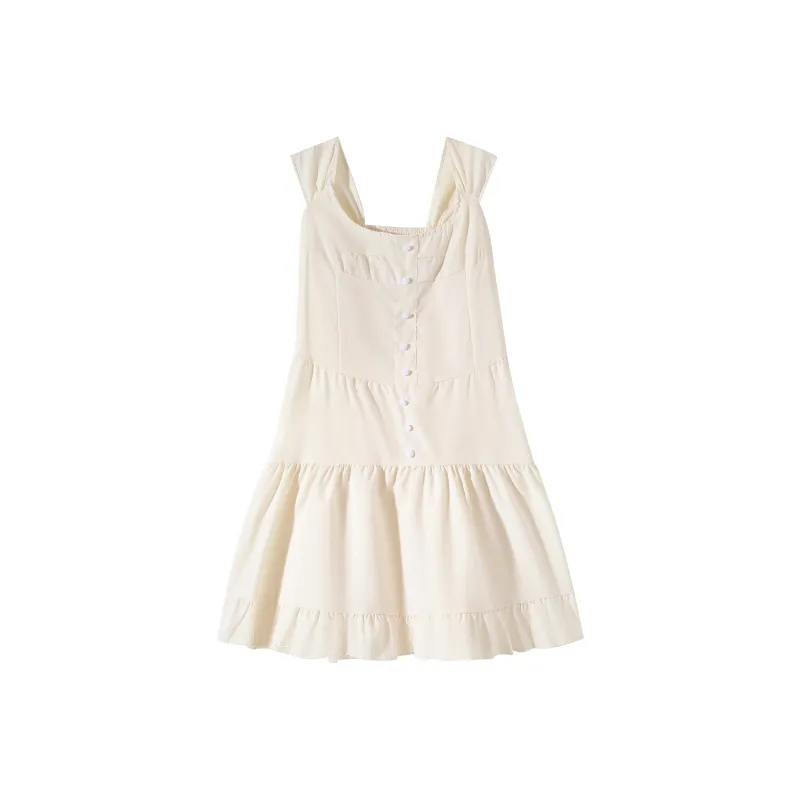 Adeworn Sleeveless Dresses Women's Ivory-0
